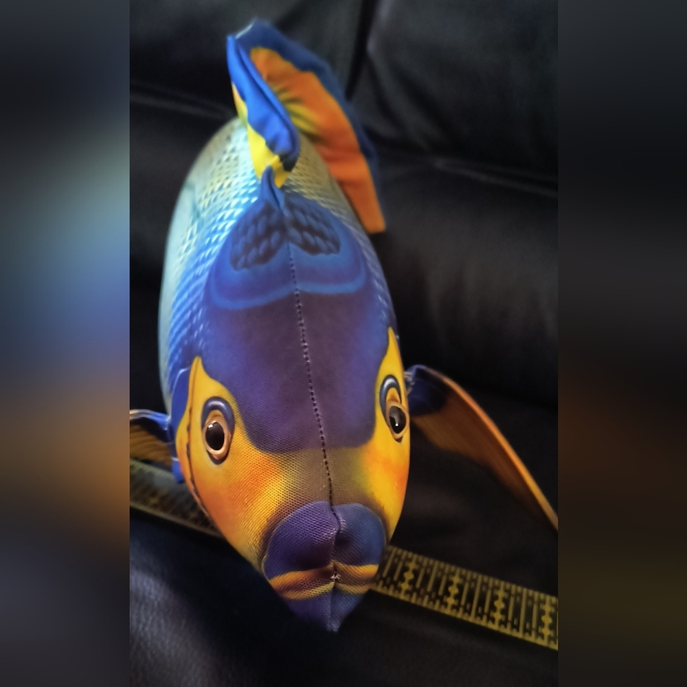Blue and Yellow Fish Plush Toy